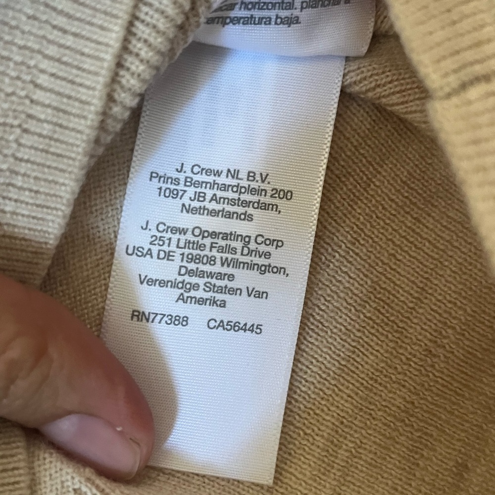 Beige Collared V-Neck Pullover Sweater - image 6